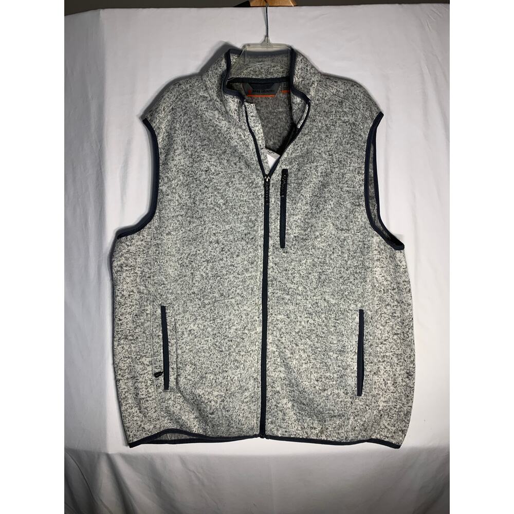 Men's Free Country XL Vest Full Zip Sleeveless Fleece Sweater